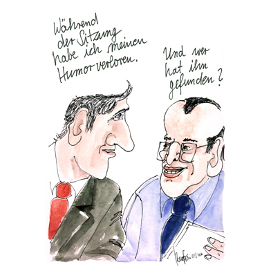 Karikatur Humor verloren