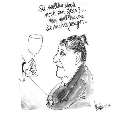 Karikatur Voll